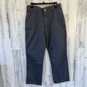 Carhartt Men’s Rugged Flex Relaxed Fit Canvas Work Pants Size 32X30 Gray